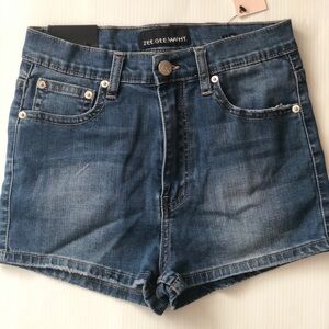 Nasty Gal ZeeGeeWhy Blue Denim Jean Shorts Women’s Size 27 Casual Festival